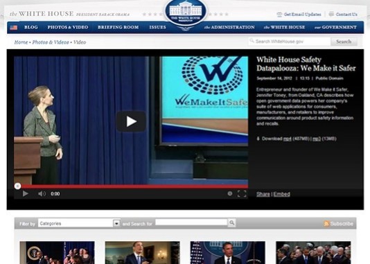 Talk: Open Gov Data, Given at The White House Under Obama